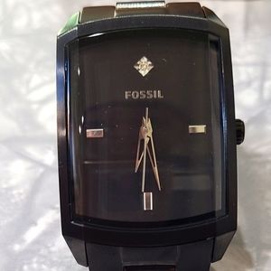 Fossil Steel with Diamonds Watch Men's
